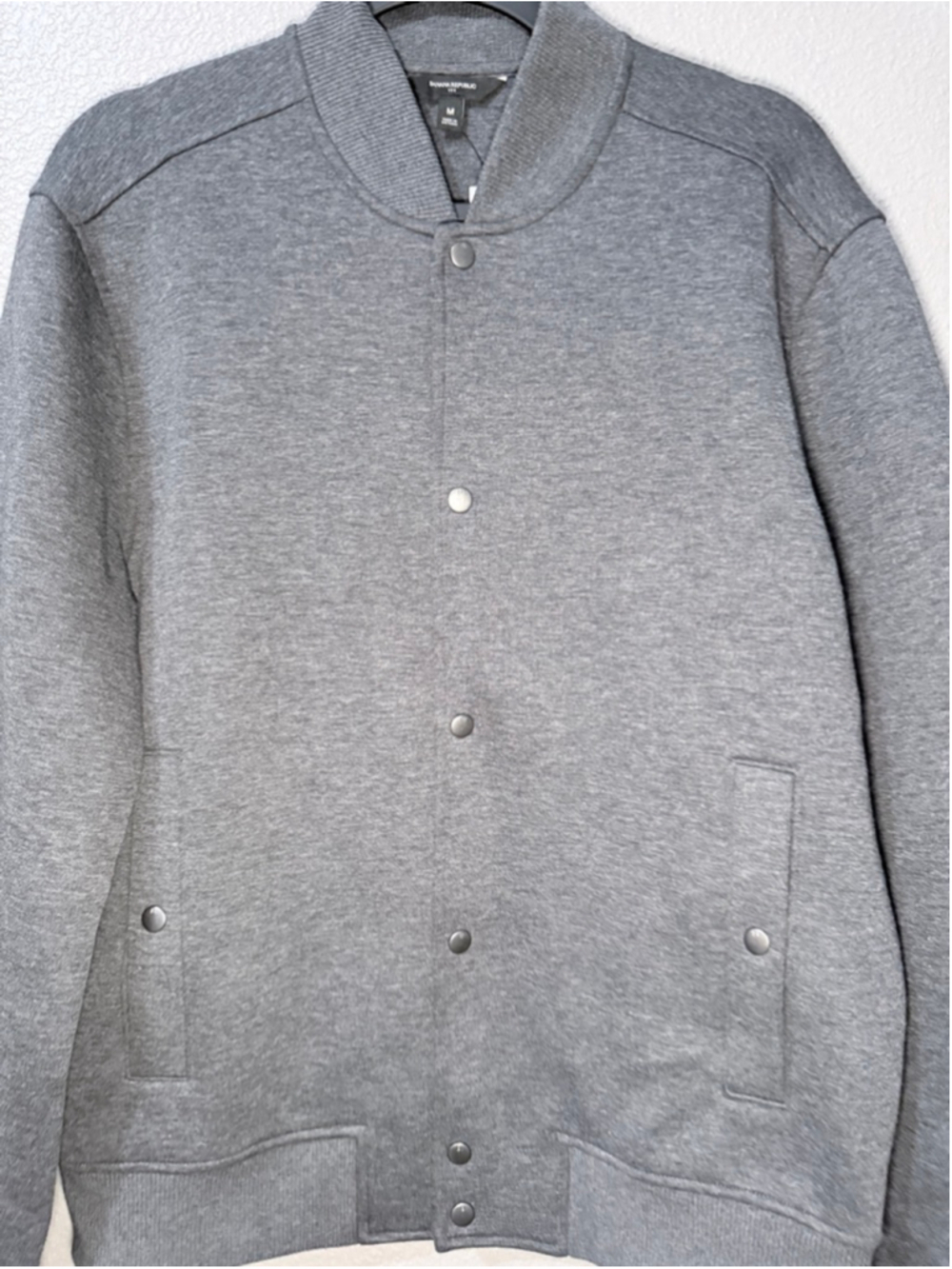 Men's Banana Republic NWT weekender Bomber Jacket M Charcoal - Picture 6 of 10